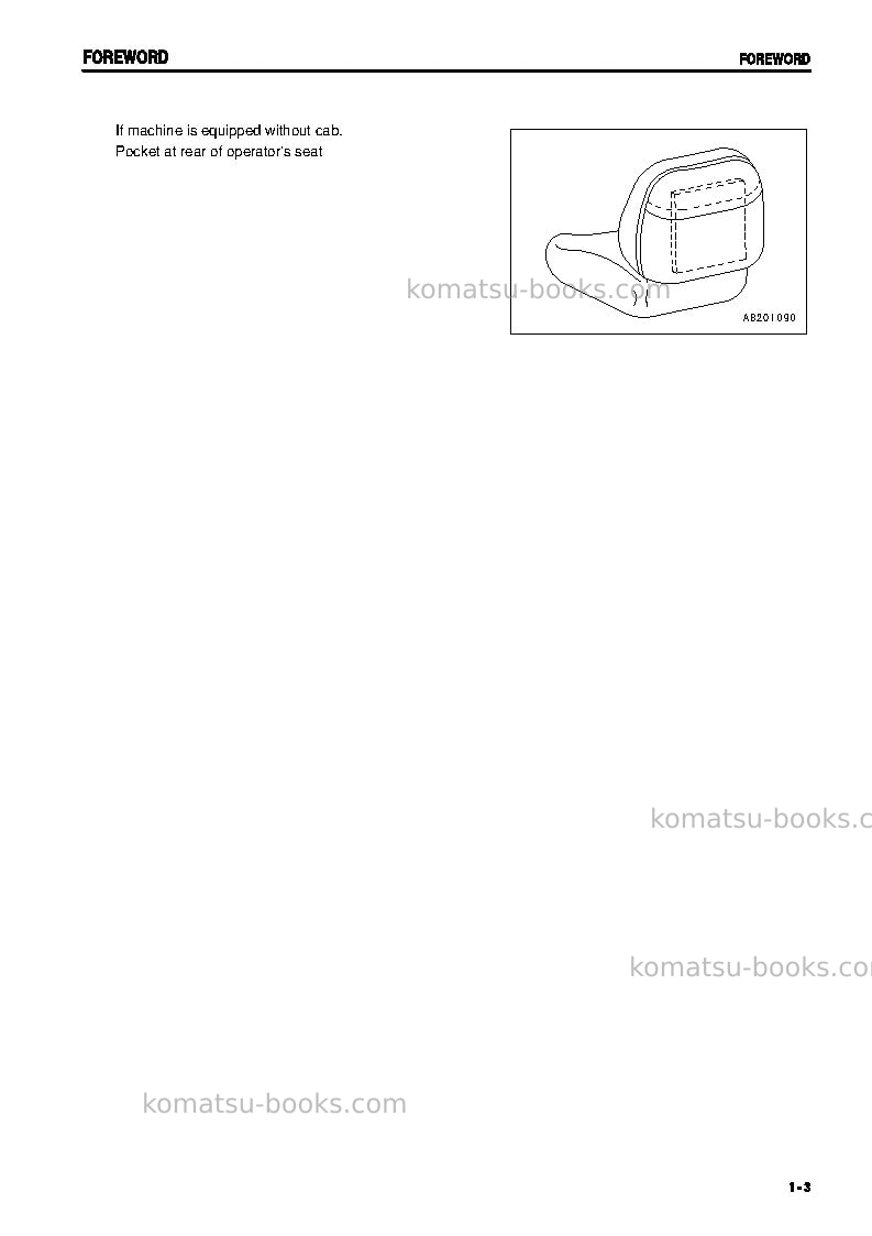Komatsu d61ex-12bra Operation manual cover Page 4