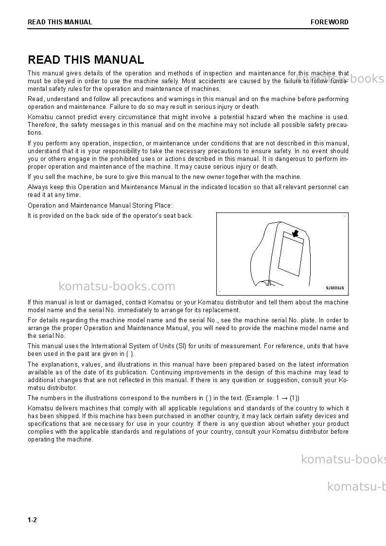 Komatsu d61ex-24bra Operation manual cover Page 4 Komatsu d61ex-24bra Operation manual cover Page 4