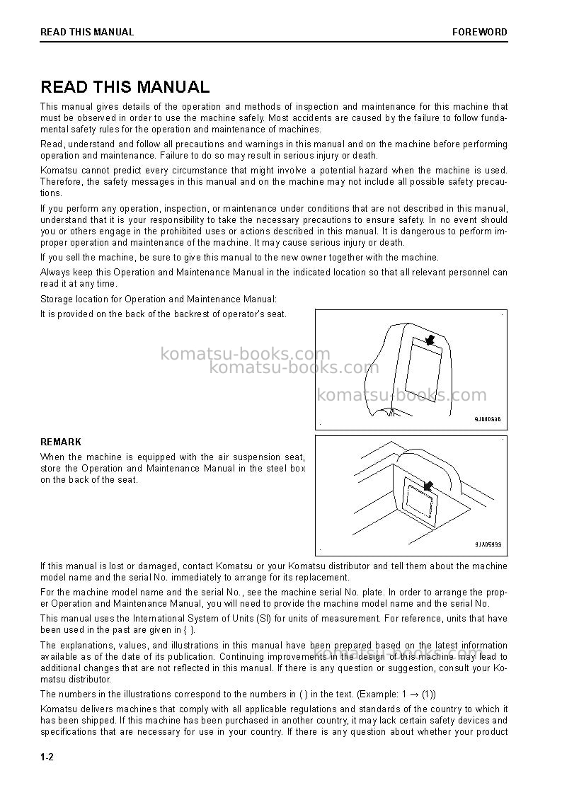Komatsu d51ex-24bra Operation manual cover Page 4