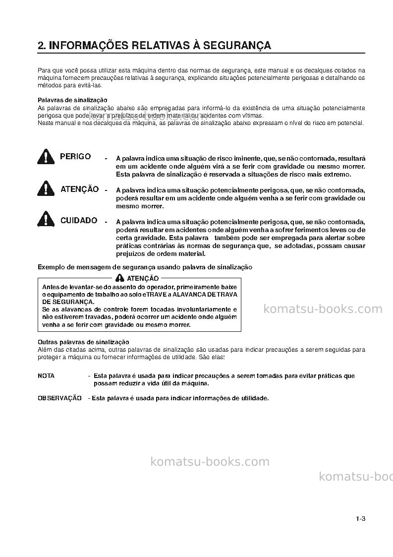 Komatsu wd900-3jpn Manual de operação capa Página 4