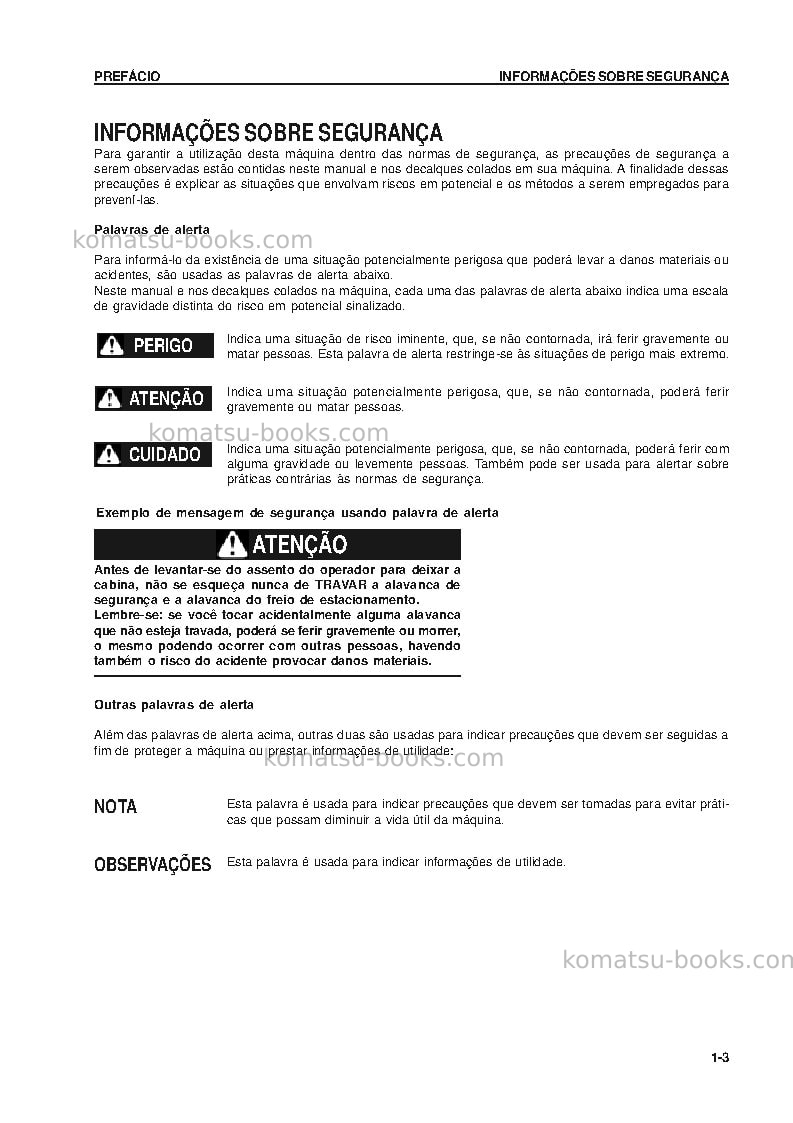 Komatsu d275ax-5jpn Manual de operação capa Página 4