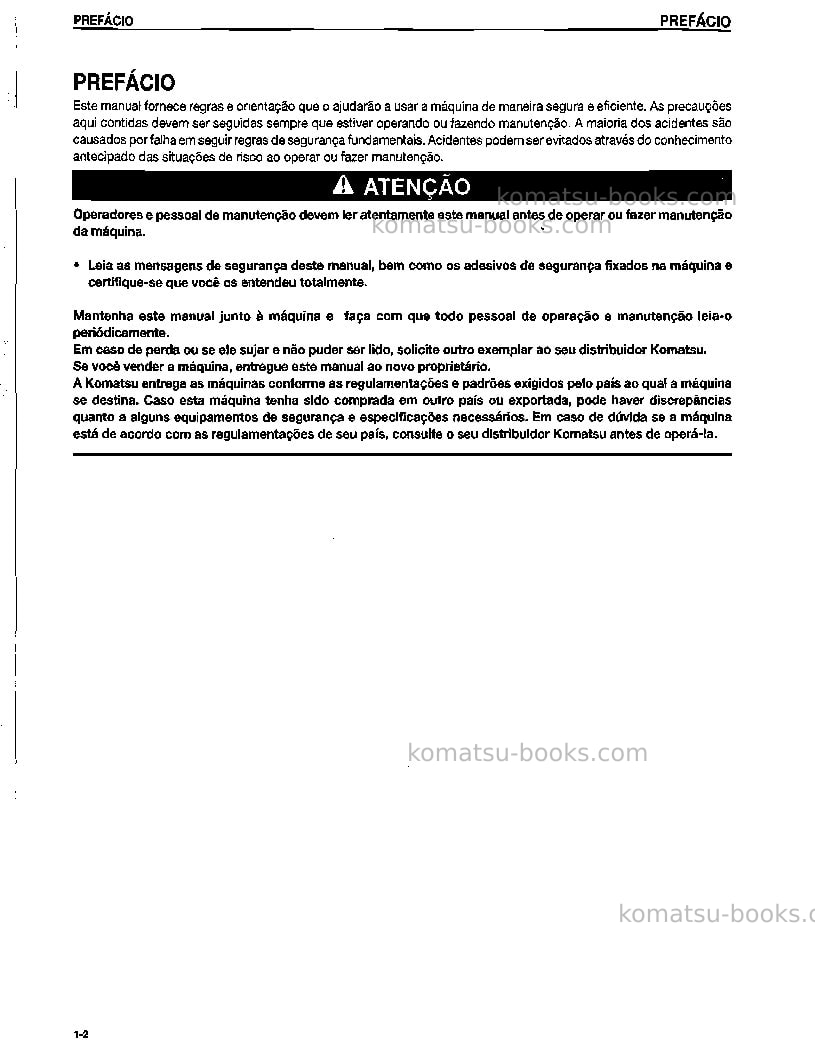 Komatsu d61px-12bra Manual de operação capa Página 4 Komatsu d61px-12bra Manual de operação capa Página 4