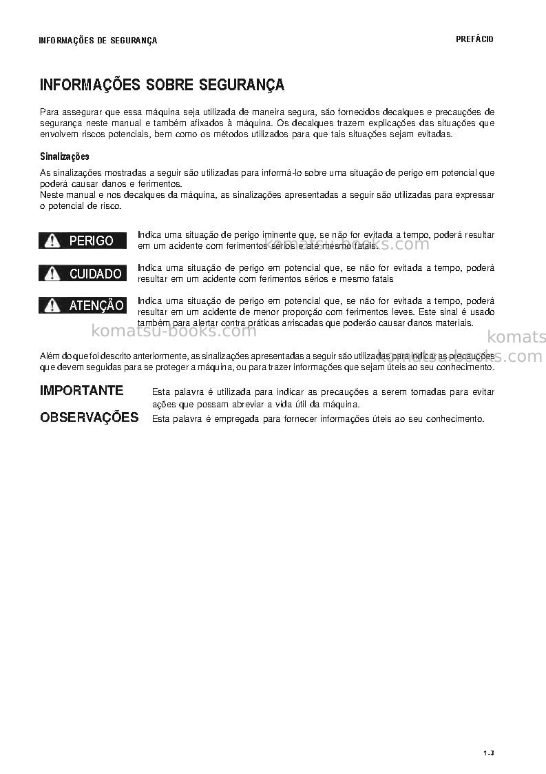 Komatsu pc600lc-8jpn Manual de operação capa Página 4 Komatsu pc600lc-8jpn Manual de operação capa Página 4