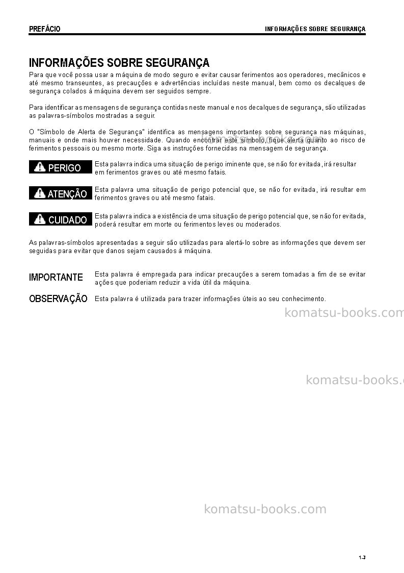 Komatsu wa500-6jpn Manual de operação capa Página 4 Komatsu wa500-6jpn Manual de operação capa Página 4