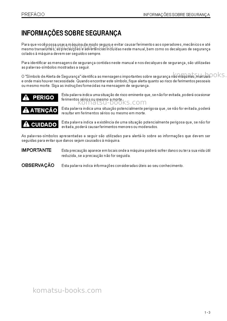Komatsu wa380-6jpn Manual de operação capa Página 4 Komatsu wa380-6jpn Manual de operação capa Página 4