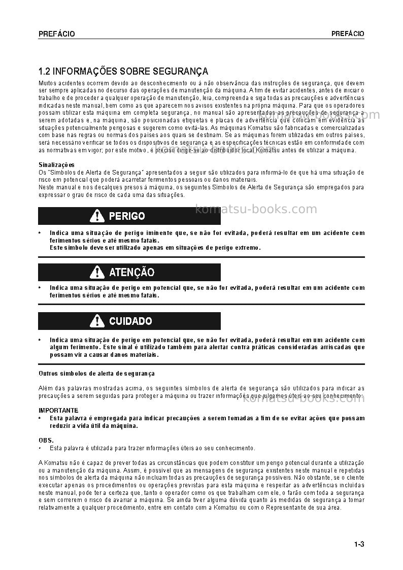 Komatsu pc55mr-3jpn Manual de operação capa Página 4