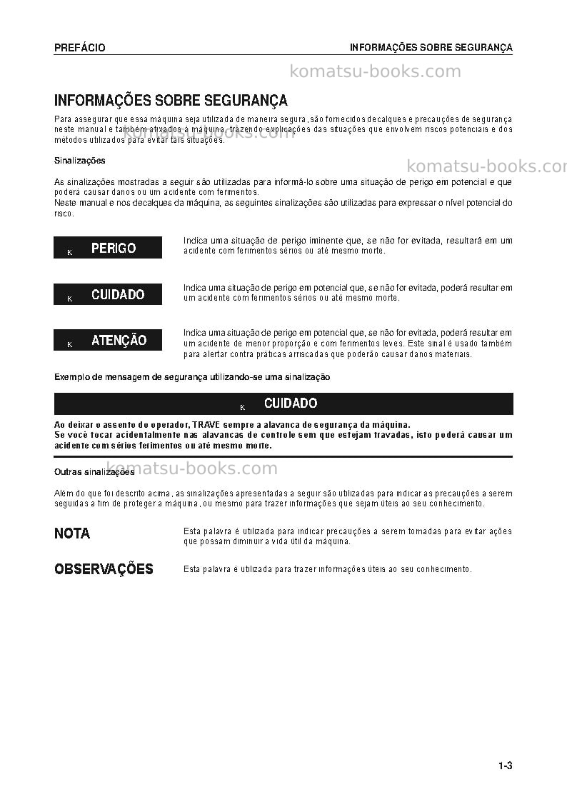 Komatsu pc350lc-8bra Manual de operação capa Página 4 Komatsu pc350lc-8bra Manual de operação capa Página 4