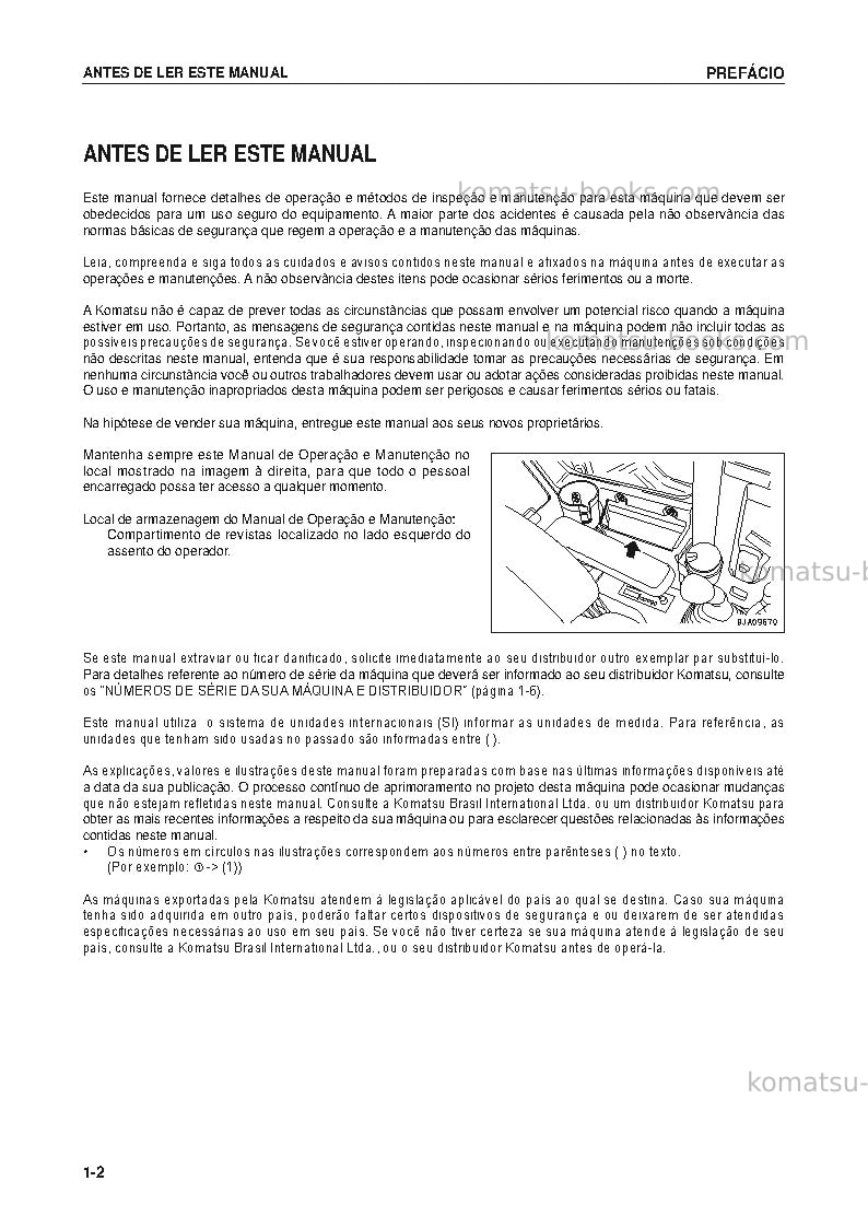 Komatsu pc78us-8jpn Manual de operação capa Página 4 Komatsu pc78us-8jpn Manual de operação capa Página 4