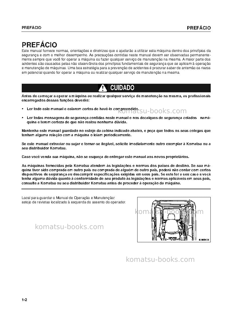 Komatsu pc450-8jpn-work equipment grease 100h Manual de operação capa Página 4 Komatsu pc450-8jpn-work equipment grease 100h Manual de operação capa Página 4
