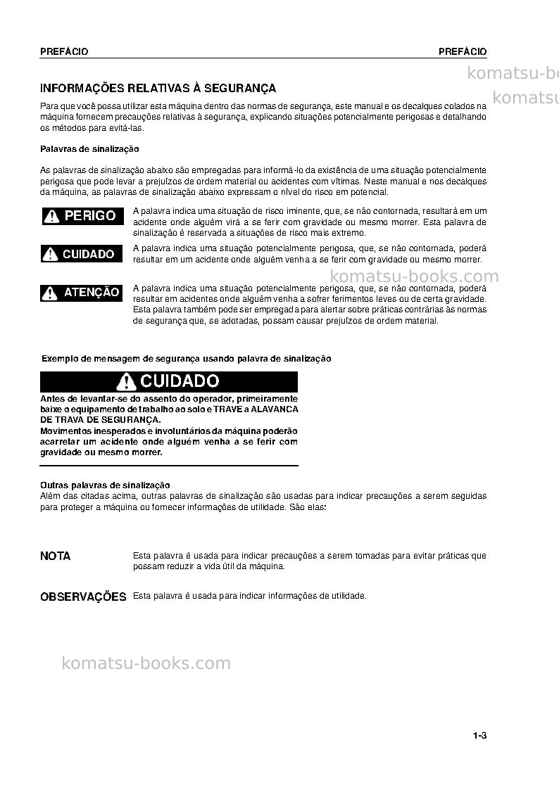 Komatsu gd655-3cbra Manual de operação capa Página 4
