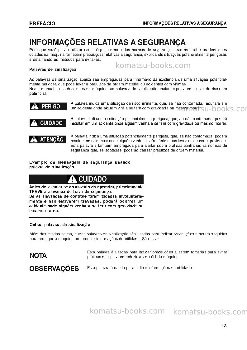 Komatsu pc160lc-7jpn Manual de operação capa Página 4