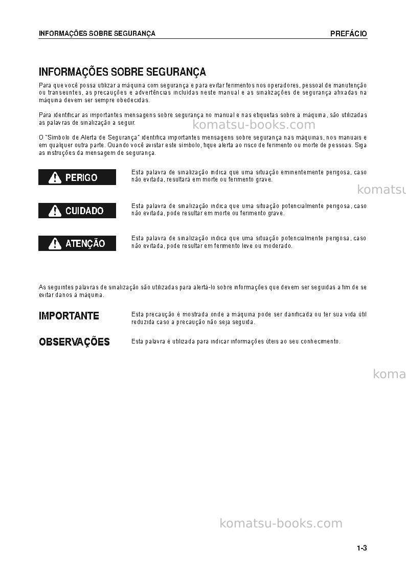 Komatsu gd655-5bbra Manual de operação capa Página 4