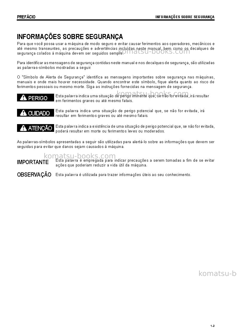 Komatsu wa500-6jpn Manual de operação capa Página 4 Komatsu wa500-6jpn Manual de operação capa Página 4