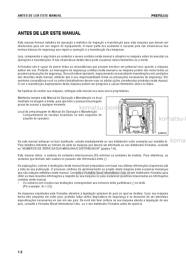 Komatsu pc130-8bra Manual de operação capa Página 4 Komatsu pc130-8bra Manual de operação capa Página 4