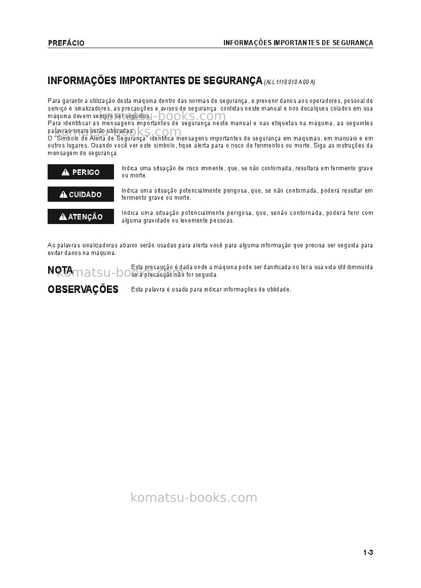 Komatsu d61ex-23bra-m0 Manual de operação capa Página 4