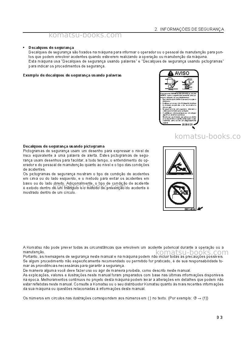 Komatsu pc120lc-6jpn Manual de operação capa Página 4