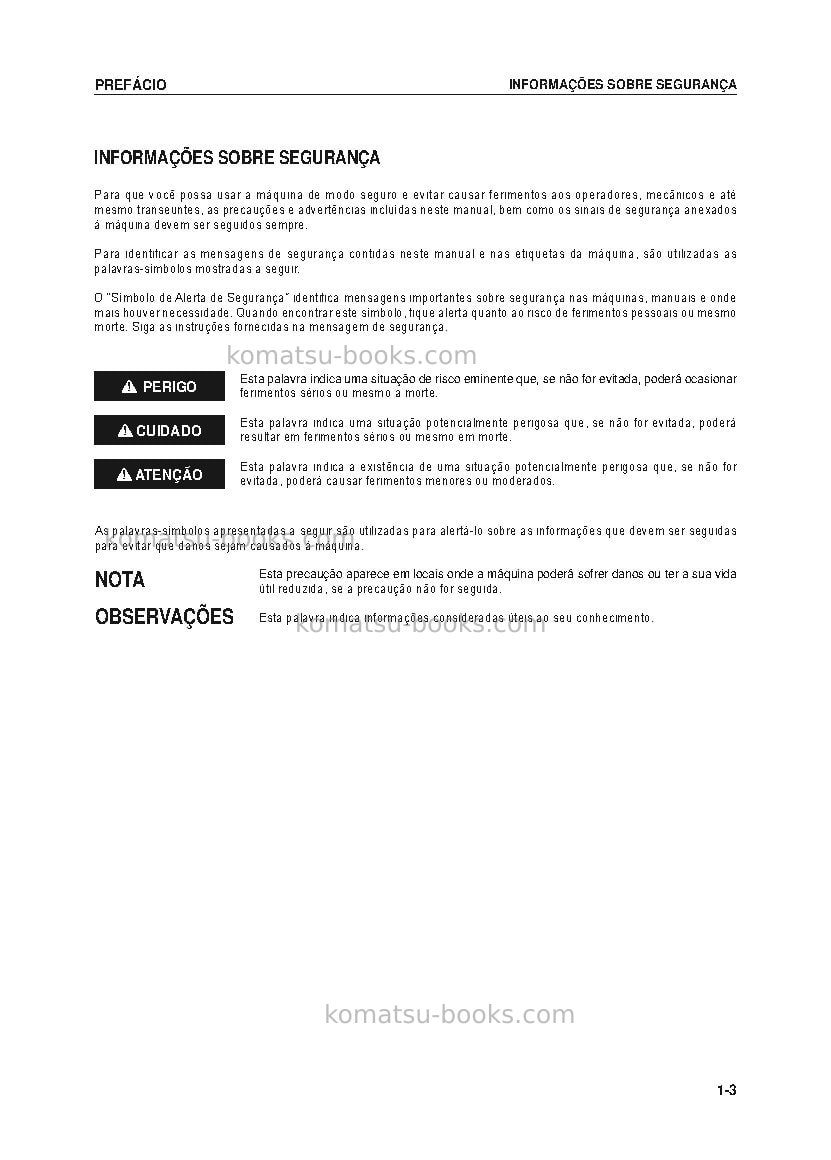 Komatsu hd465-7jpn-e0 Manual de operação capa Página 4 Komatsu hd465-7jpn-e0 Manual de operação capa Página 4