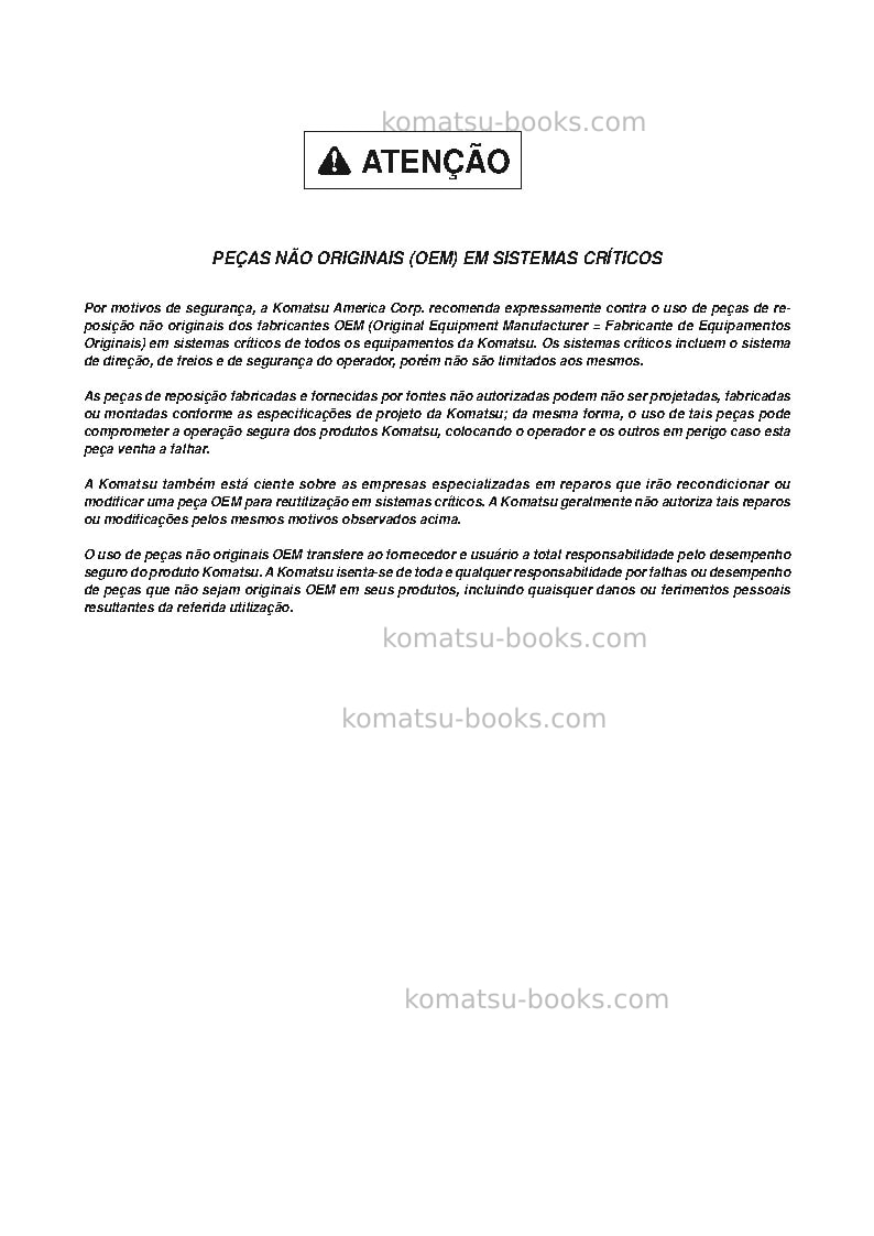 Komatsu 830e-acusa Reparo e manutenção capa Página 4