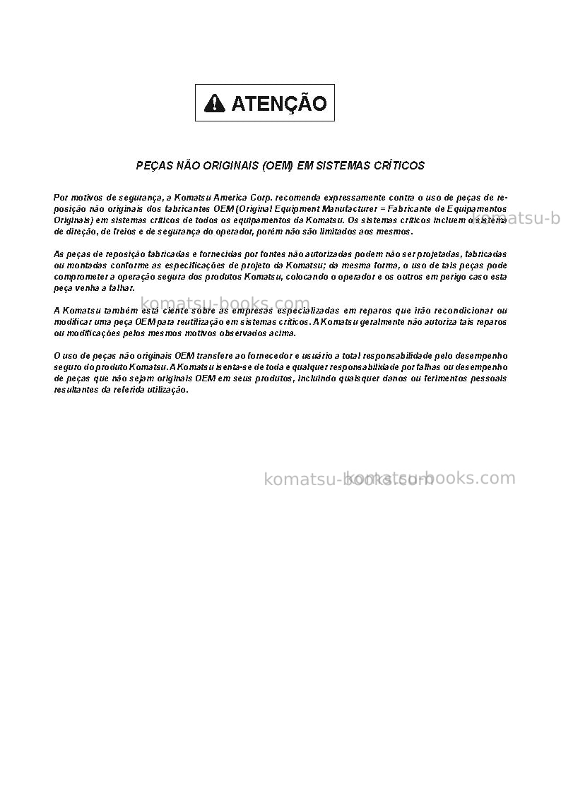 Komatsu 830e-1usa-ac Reparo e manutenção capa Página 4