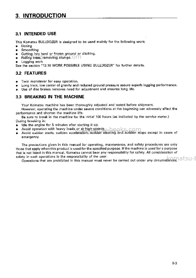 Komatsu d85ess-2idn Operation manual cover Page 4 Komatsu d85ess-2idn Operation manual cover Page 4