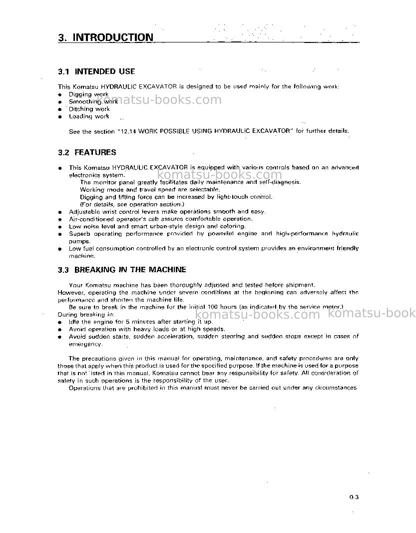 Komatsu pc100-6jpn Operation manual cover Page 4 Komatsu pc100-6jpn Operation manual cover Page 4