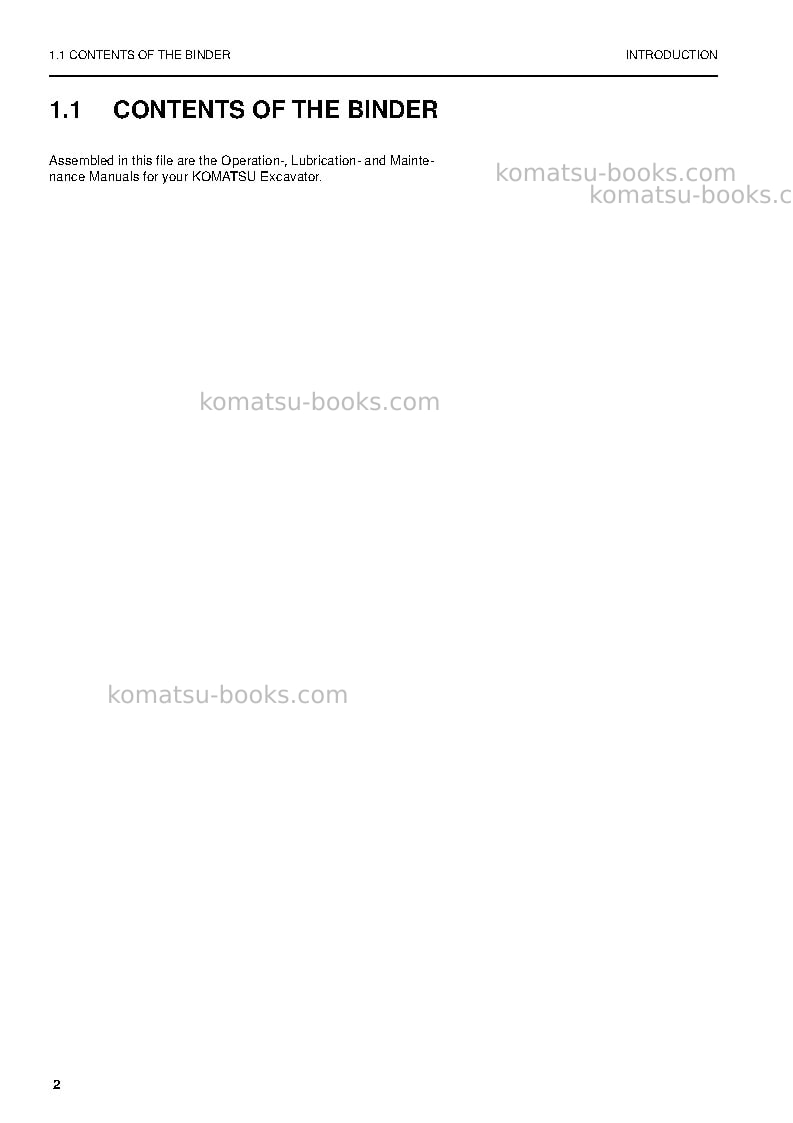 Komatsu pc5500-6deu Operation manual cover Page 4 Komatsu pc5500-6deu Operation manual cover Page 4