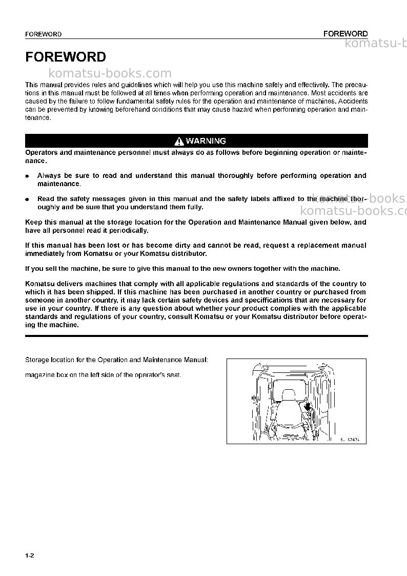 Komatsu pc360-7chn Operation manual cover Page 4 Komatsu pc360-7chn Operation manual cover Page 4