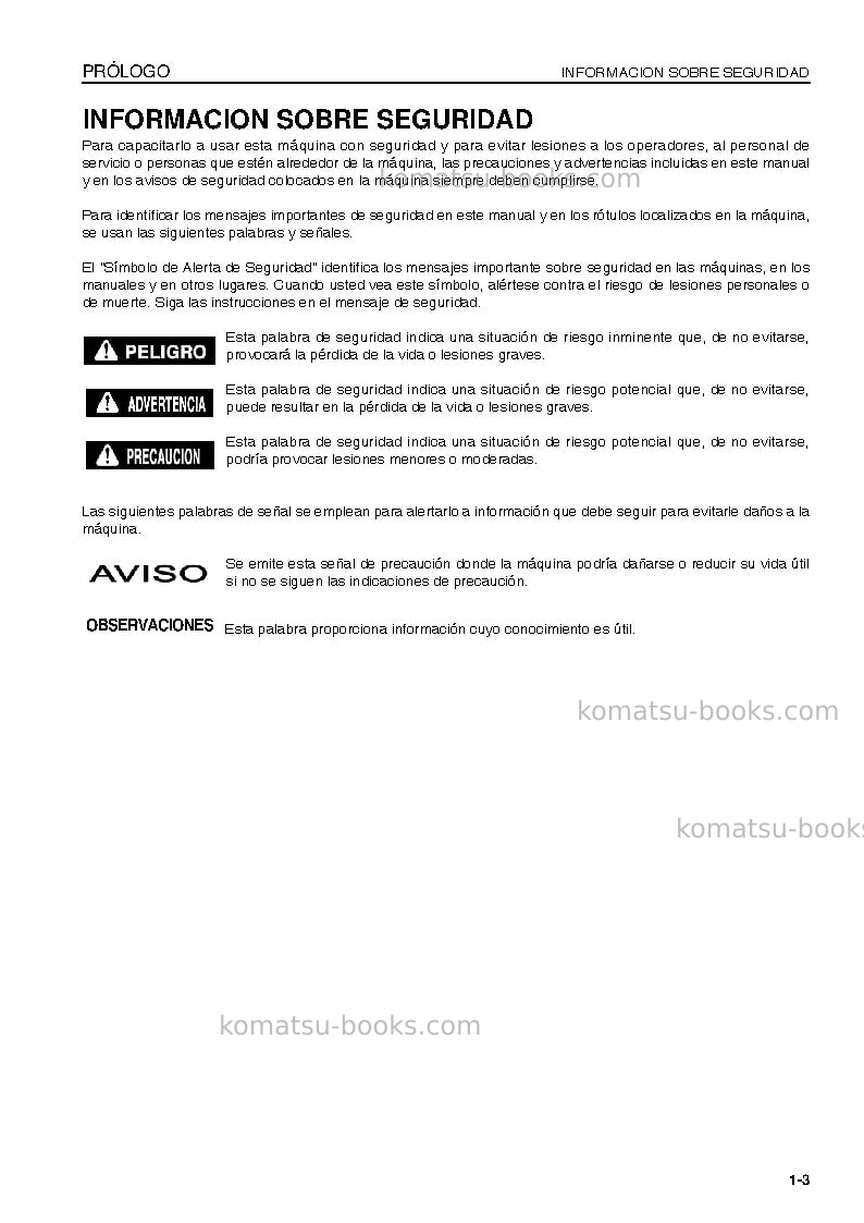 Komatsu wa470-6jpn Manual de operación cover Page 4 Komatsu wa470-6jpn Manual de operación cover Page 4