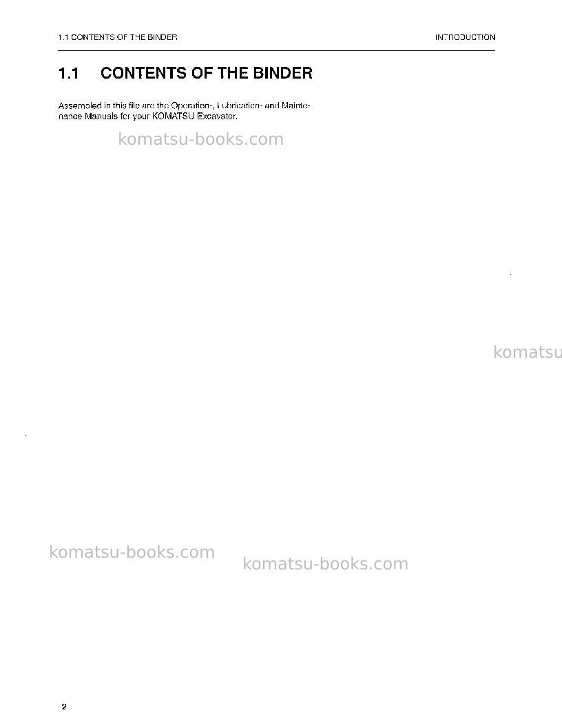 Komatsu pc4000-6deu Operation manual cover Page 4 Komatsu pc4000-6deu Operation manual cover Page 4