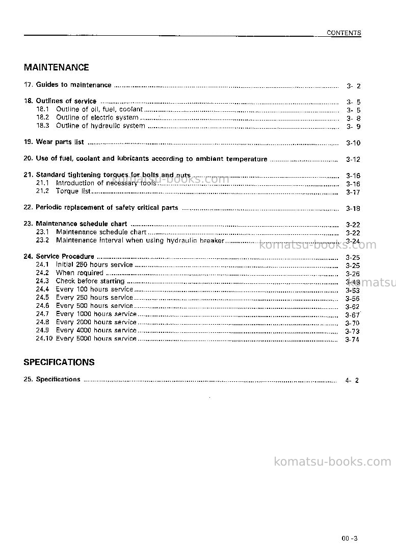Komatsu pc200-6chn-a Operation manual cover Page 4