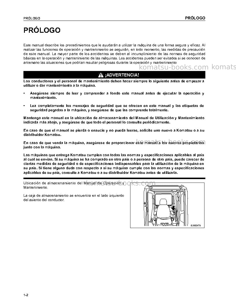 Komatsu pc200-7tha-b Manual de operación cover Page 4