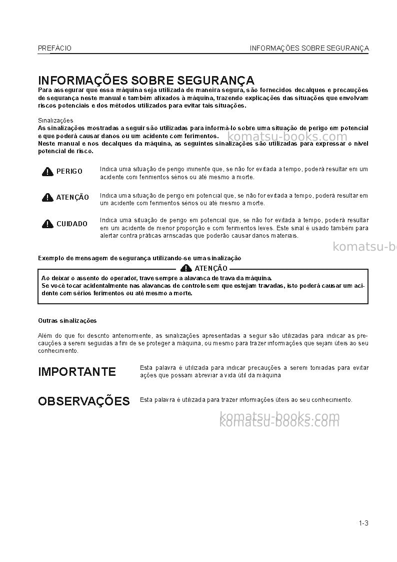 Komatsu pc228us-3jpn-e0 Manual de operação capa Página 4