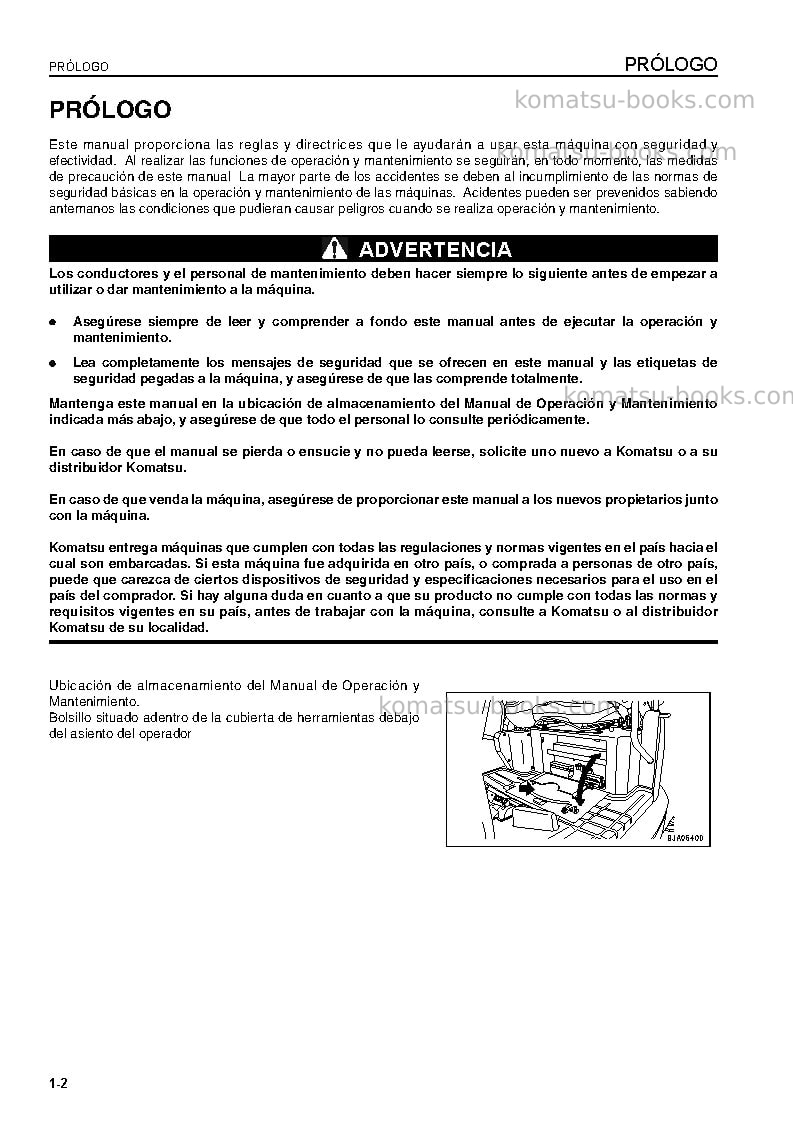 Komatsu pc27mr-2jpn Manual de operación cover Page 4