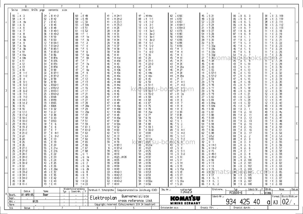 Komatsu pc5500-6deu Repair & maintenance cover Page 4 Komatsu pc5500-6deu Repair & maintenance cover Page 4
