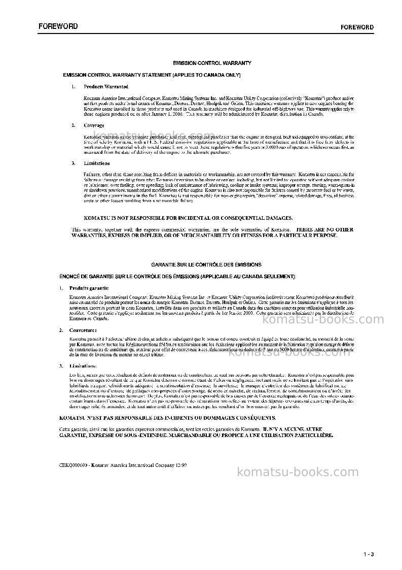 Komatsu br550jg-1jpn Operation manual cover Page 4 Komatsu br550jg-1jpn Operation manual cover Page 4