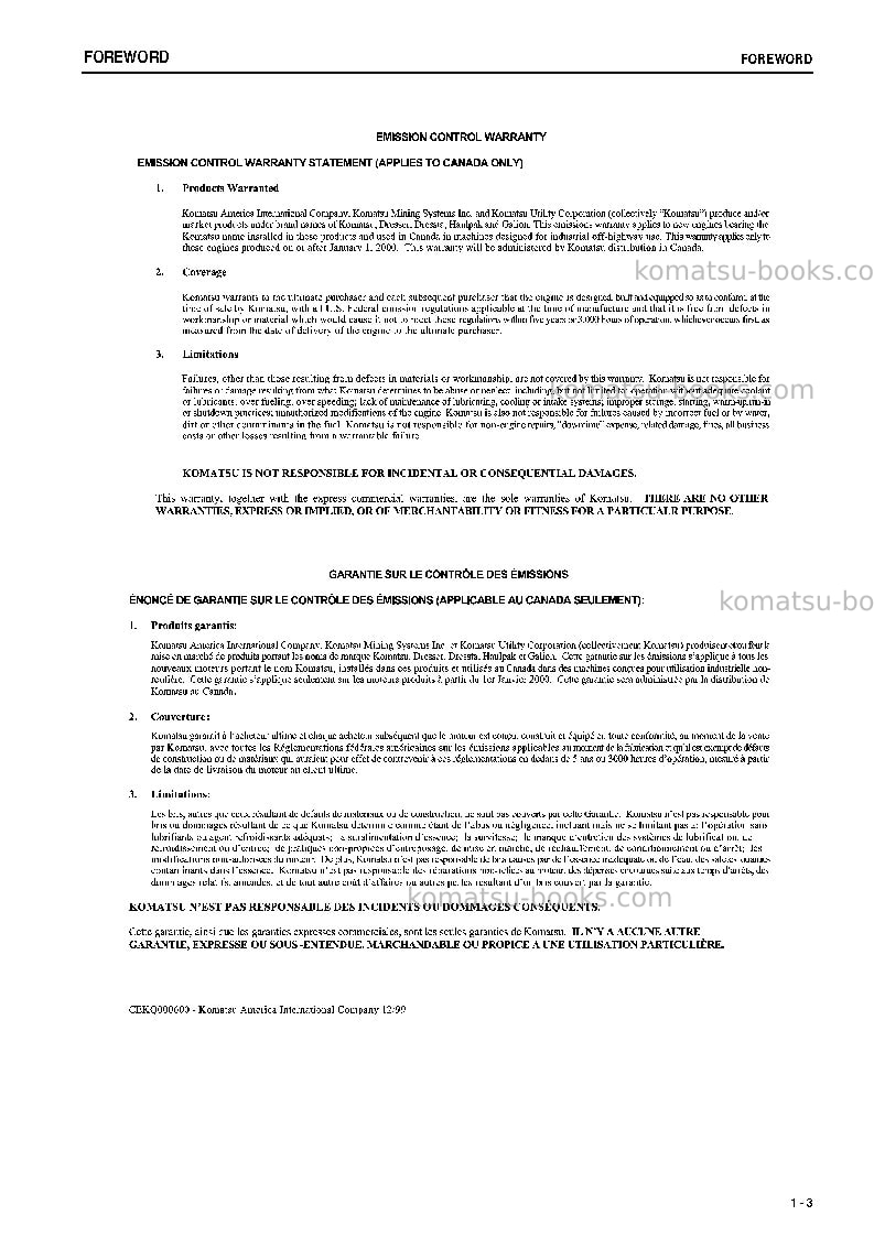 Komatsu pc600lc-7jpn Operation manual cover Page 4 Komatsu pc600lc-7jpn Operation manual cover Page 4