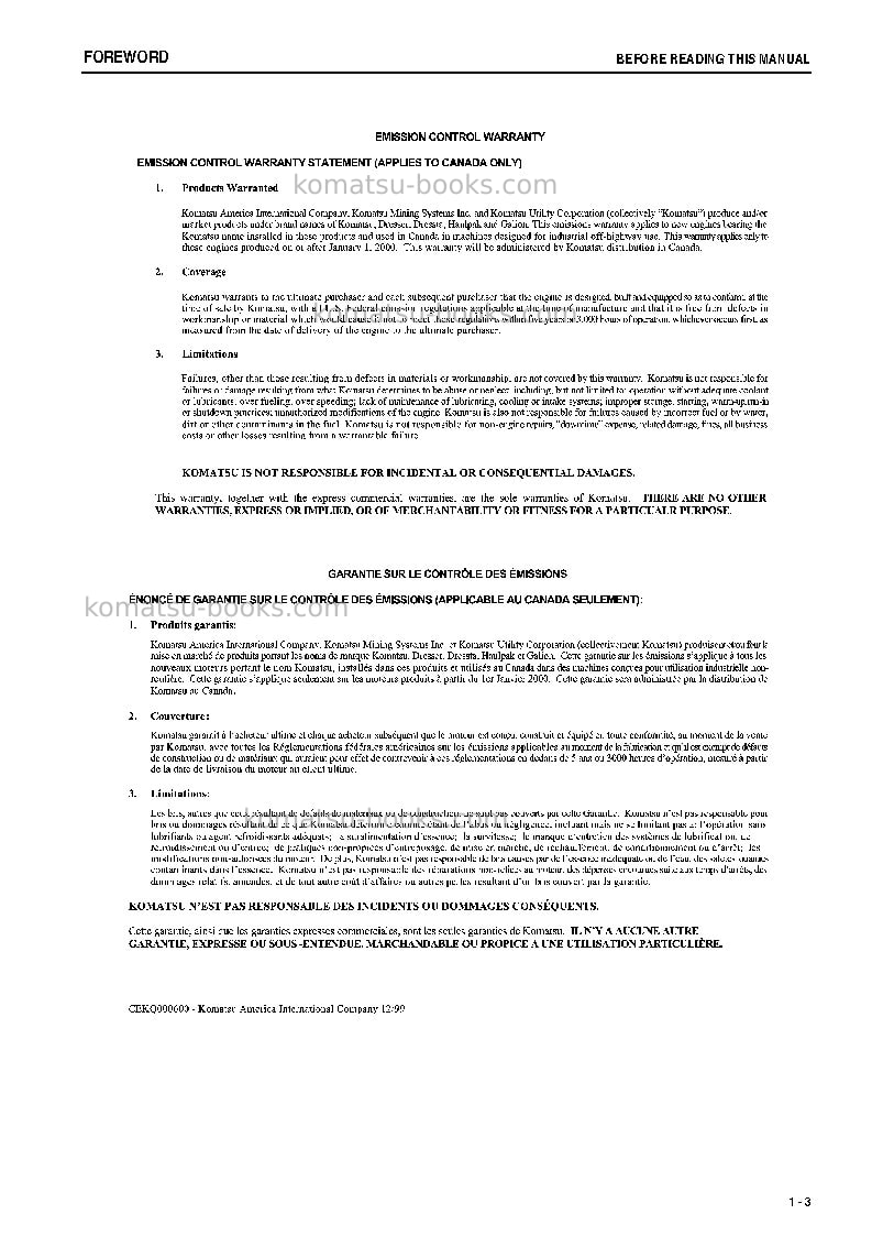 Komatsu d85ex-15jpn-tier3 Operation manual cover Page 4 Komatsu d85ex-15jpn-tier3 Operation manual cover Page 4
