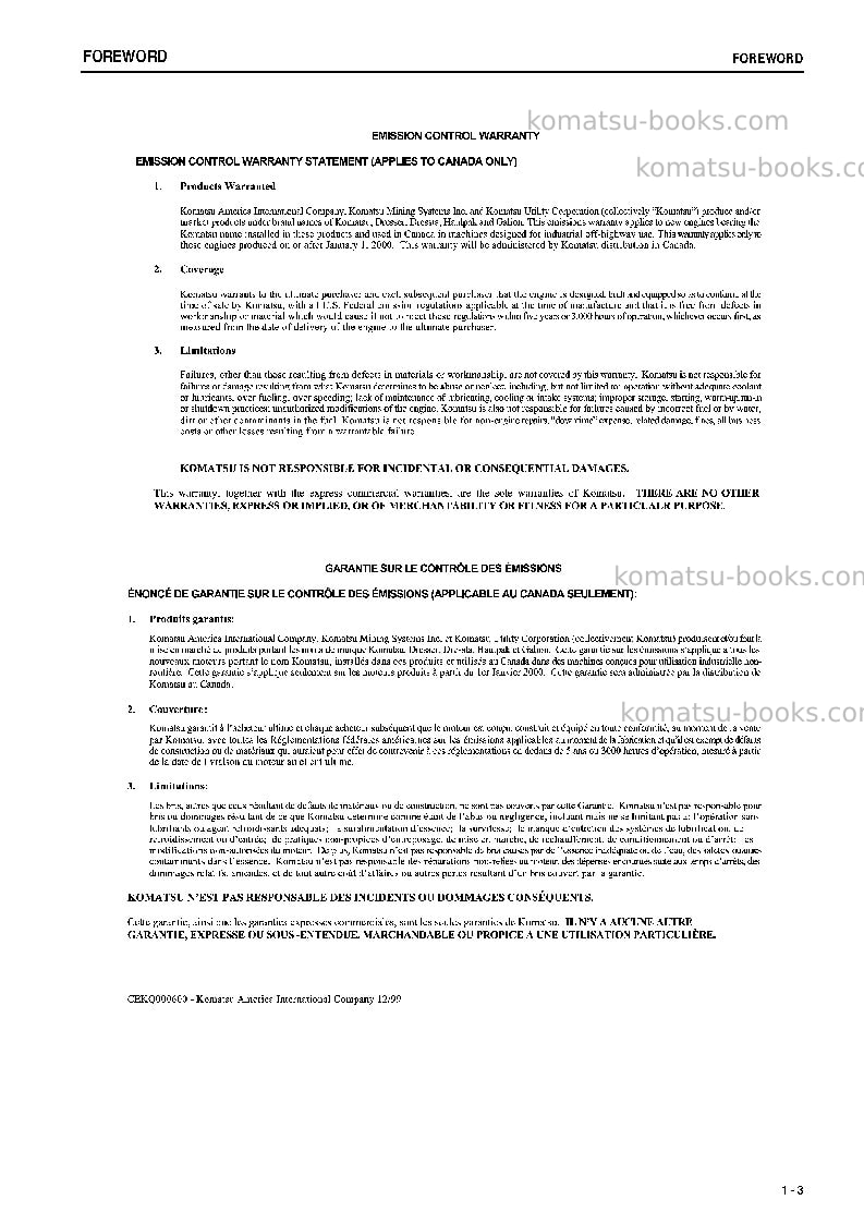 Komatsu hd255-5jpn Operation manual cover Page 4 Komatsu hd255-5jpn Operation manual cover Page 4