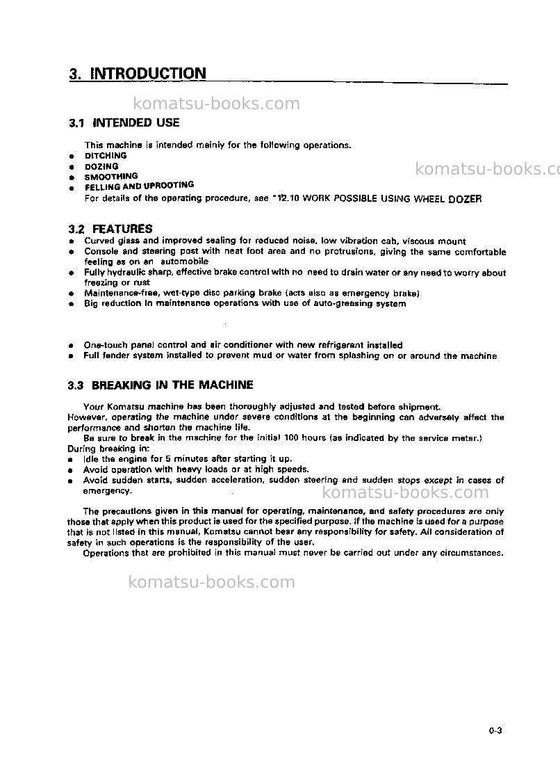 Komatsu wd420-3jpn Operation manual cover Page 4 Komatsu wd420-3jpn Operation manual cover Page 4