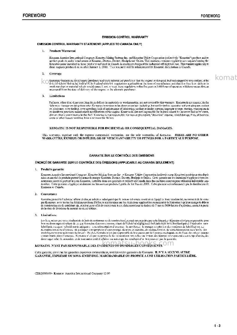 Komatsu wa200-5jpn Operation manual cover Page 4 Komatsu wa200-5jpn Operation manual cover Page 4
