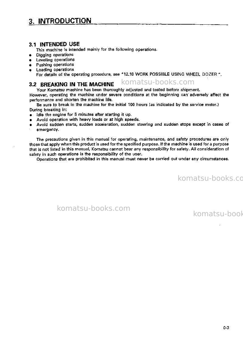 Komatsu wd900-3jpn Operation manual cover Page 4 Komatsu wd900-3jpn Operation manual cover Page 4