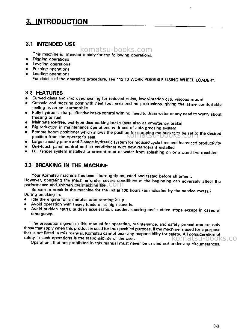Komatsu wa320-3jpn-autoshift transmission Operation manual cover Page 4 Komatsu wa320-3jpn-autoshift transmission Operation manual cover Page 4