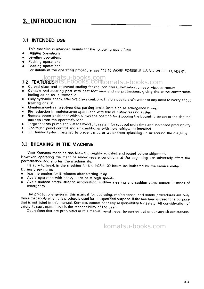 Komatsu wa420-3jpn Operation manual cover Page 4 Komatsu wa420-3jpn Operation manual cover Page 4