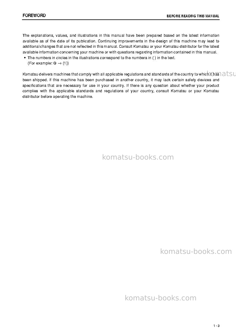 Komatsu gd555-5jpn Operation manual cover Page 4 Komatsu gd555-5jpn Operation manual cover Page 4