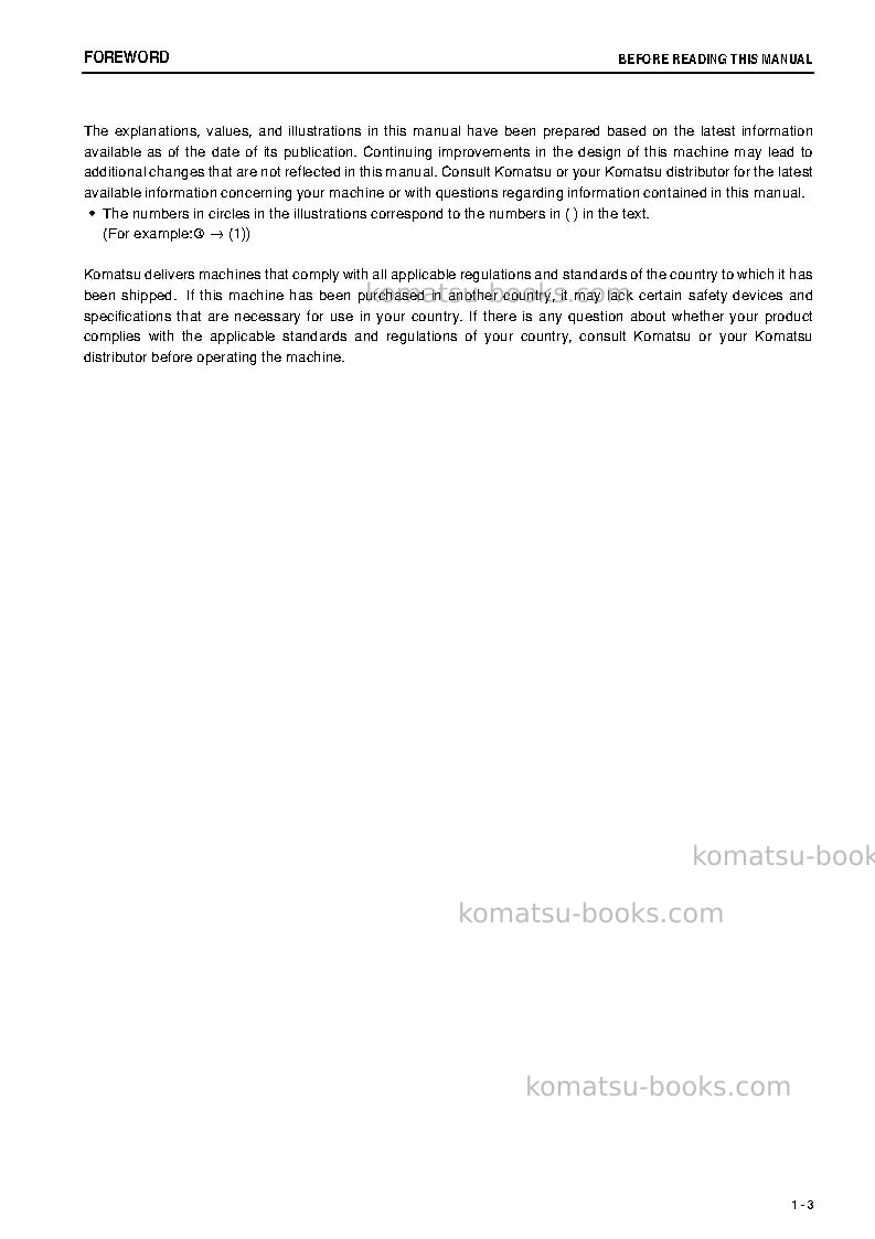 Komatsu d65ex-15jpn-e0, plus undercarriage Operation manual cover Page 4 Komatsu d65ex-15jpn-e0, plus undercarriage Operation manual cover Page 4