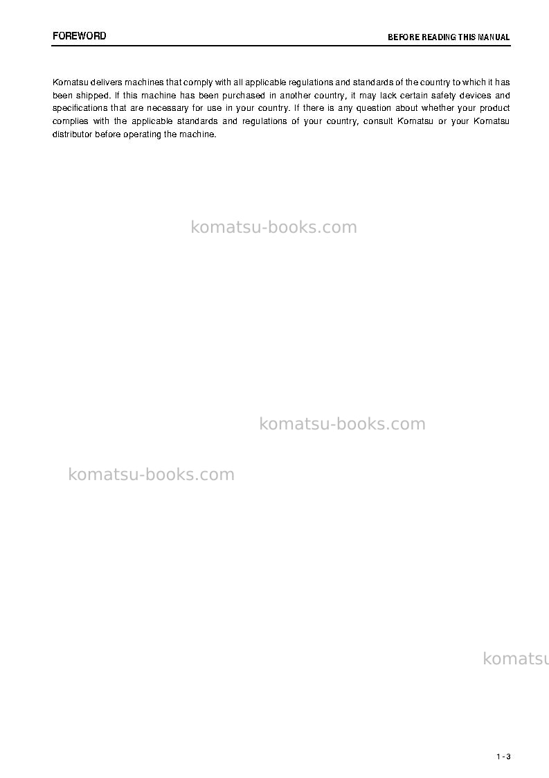 Komatsu d85px-15jpn-tier3 Operation manual cover Page 4 Komatsu d85px-15jpn-tier3 Operation manual cover Page 4