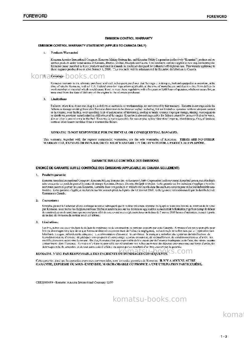 Komatsu br100jg-2jpn Operation manual cover Page 4