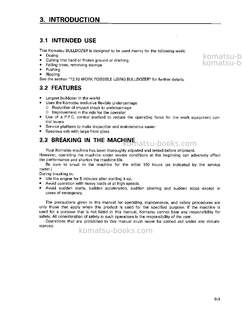 Komatsu d575a-2jpn Operation manual cover Page 4 Komatsu d575a-2jpn Operation manual cover Page 4