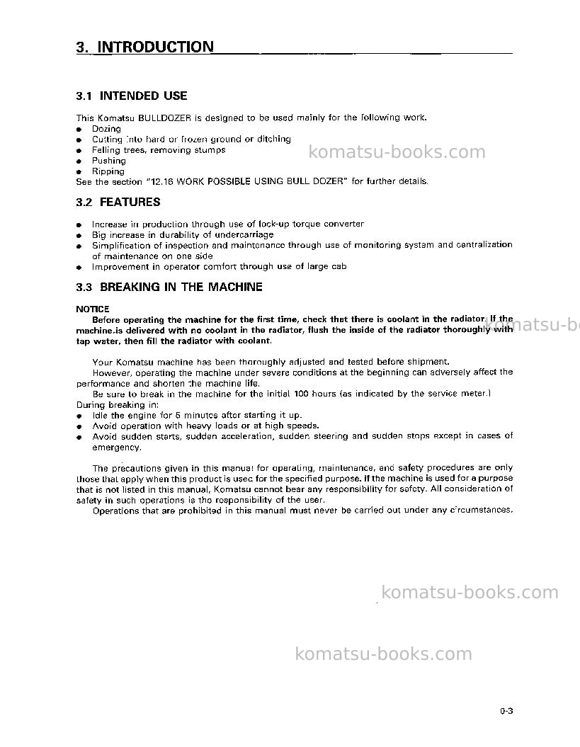 Komatsu d275a-2jpn Operation manual cover Page 4 Komatsu d275a-2jpn Operation manual cover Page 4