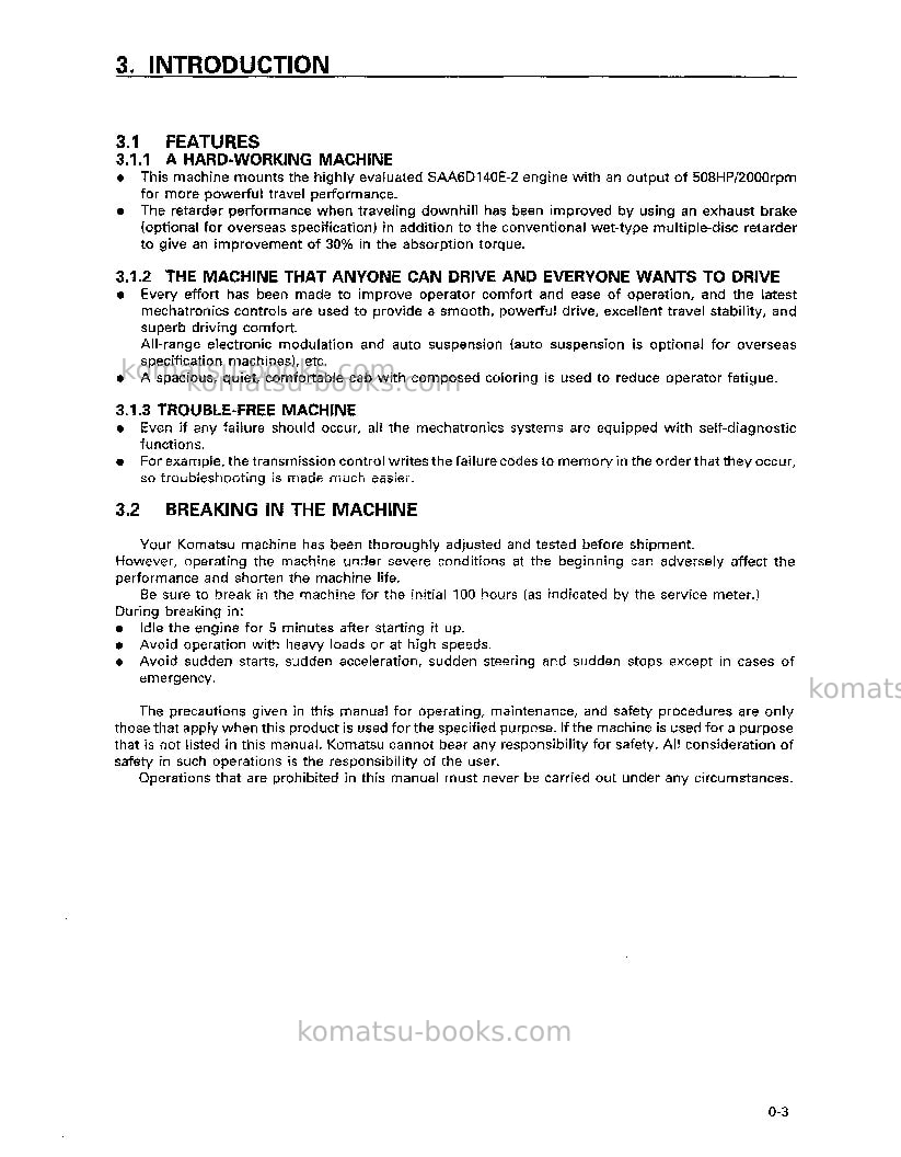 Komatsu hd325-6jpn Operation manual cover Page 4